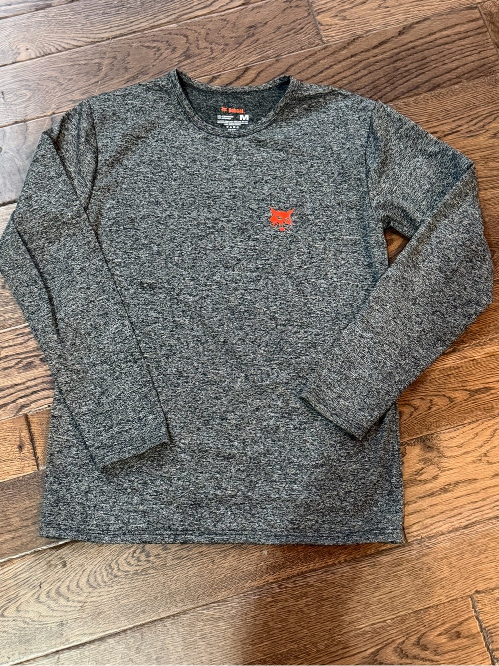 Bobcat Brand Men's Long Sleeve athletic Shirt - Heather  Gray - Medium.